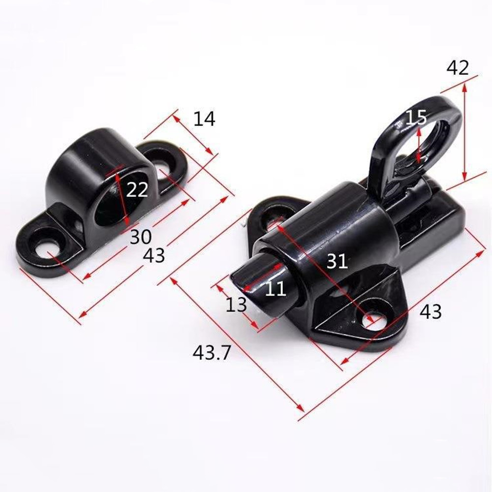 Automatic Latch Lock Aluminum Alloy Window Gate Security Pull Ring Spring Bounce Door Bolt