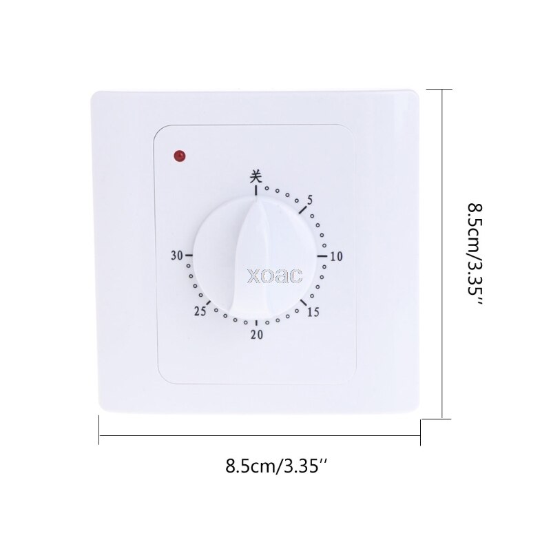 AC 220 V 10A 30Min Countdown Timer Switch Electric Digital Time Plug Control Button Knob Style Switch Mechanical M13