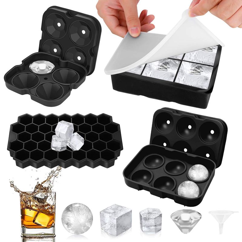 De silicona fabricante de cubitos de hielo de panal de bandejas de cubitos de hielo de silicona molde de hielo para whisky de formas para hielo dulce pastel Chocolate moldes
