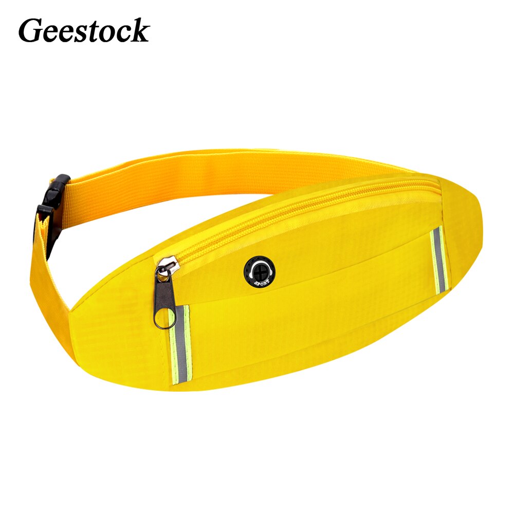 Geestock Taille Pack Reflecterende Running Heuptasje Voor Vrouwen Riemen Tassen Outdoor Sport Unisex Mode Hip Bag Phone Pouch Fietsen: Yellow