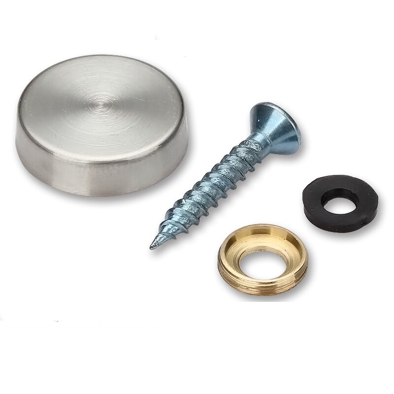 4pcs 16mm/19mm/22mm/25mm/30mm/40mm Advertising screws Standoff Covers stainless steel 304 Flat Mirror Screws Cover Caps