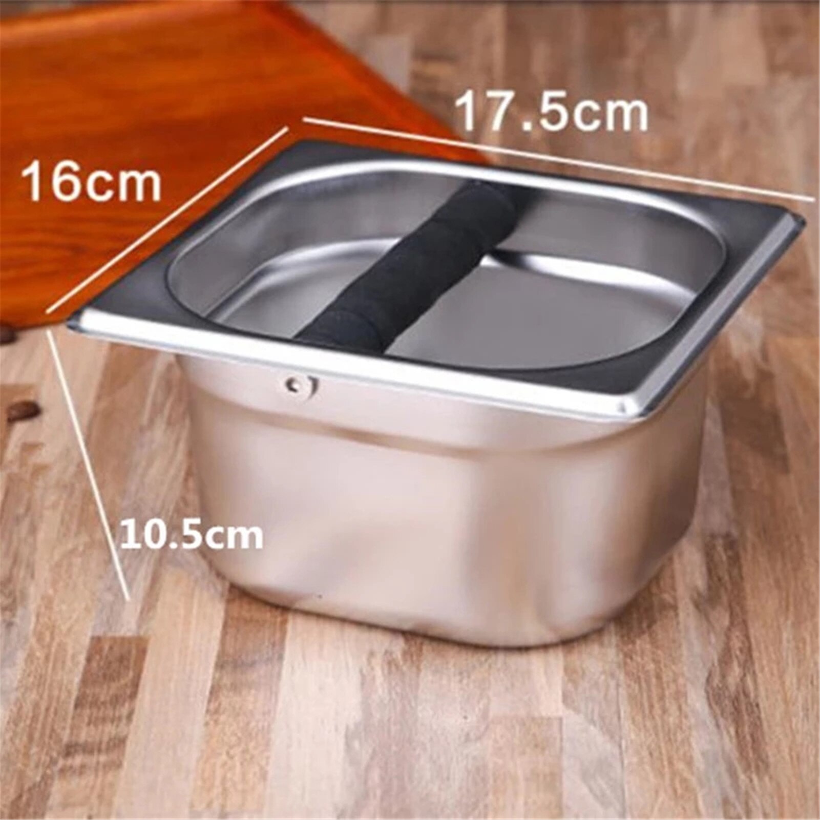 Portable Stainless Steel Coffee Box Espresso Grounds Waste Bucket Container Recycling Bucket Trash Coffee Powder Residue Box