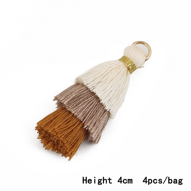 Nieuwste 3 lagen polyester katoenen kwastjes bedels voor oorbellen ketting sieraden doe-het-zelf bevindingen maken rugzak decoratie: 01