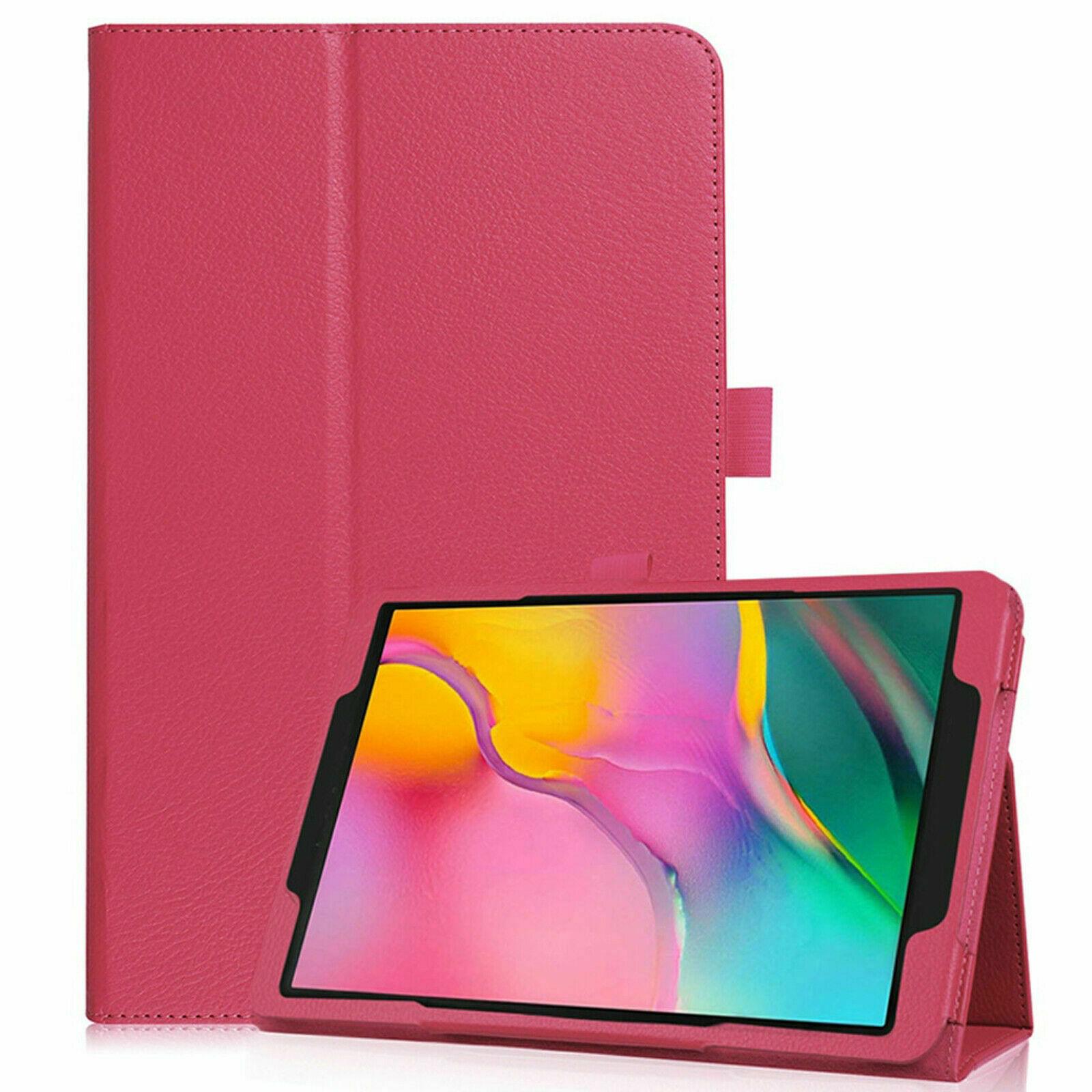 Funda para Samsung Galaxy Tab SM-T510 SM-T515 T510 T515 Tablet soporte de la cubierta del caso para una 10,1 ' Tablet Funda caso: RoseRed