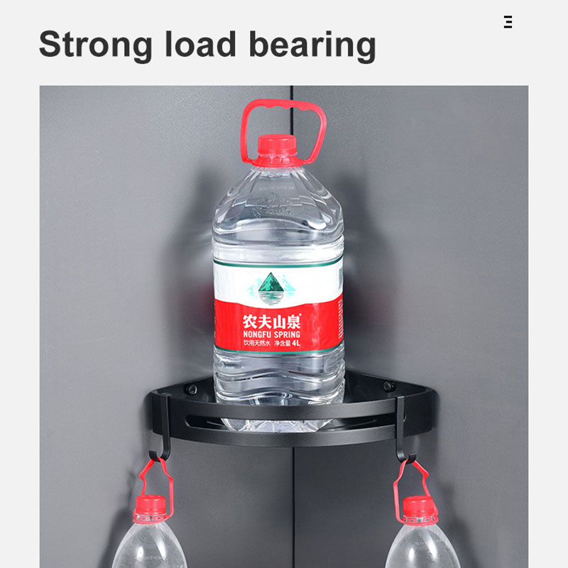 Badkamer Planken Aluminium Muur Zuig Wc Opslag Zwarte Douche Hoek Frame Shampoo Houder Zeep Opslag Plank Bанная Kомната