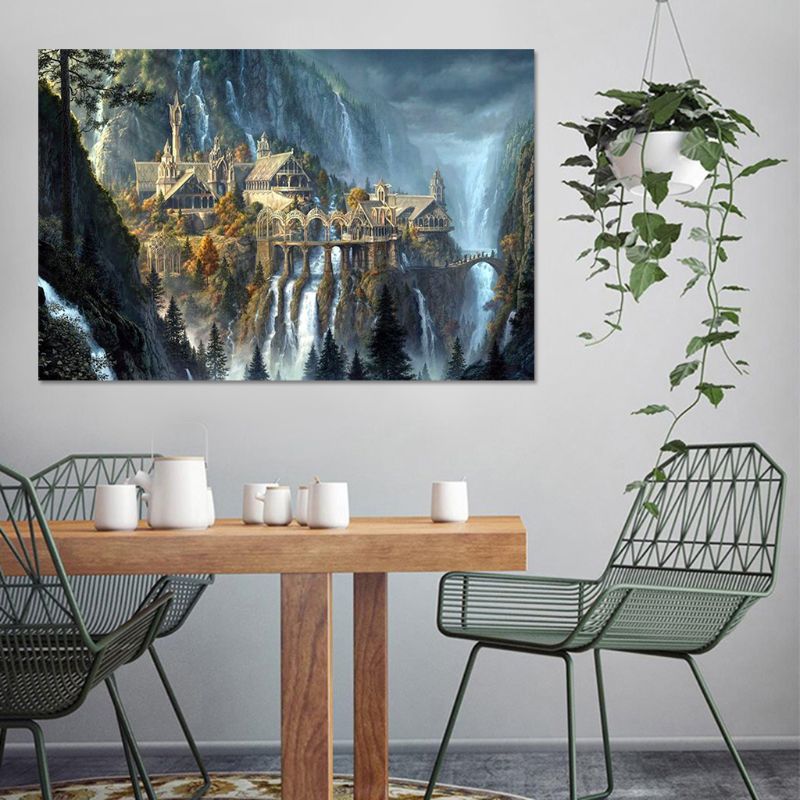 Oude kasteel 5D DIY Speciale Diamant Schilderij Borduurwerk Boor Handwerken Cross Craft Stitch Kit Home Decor