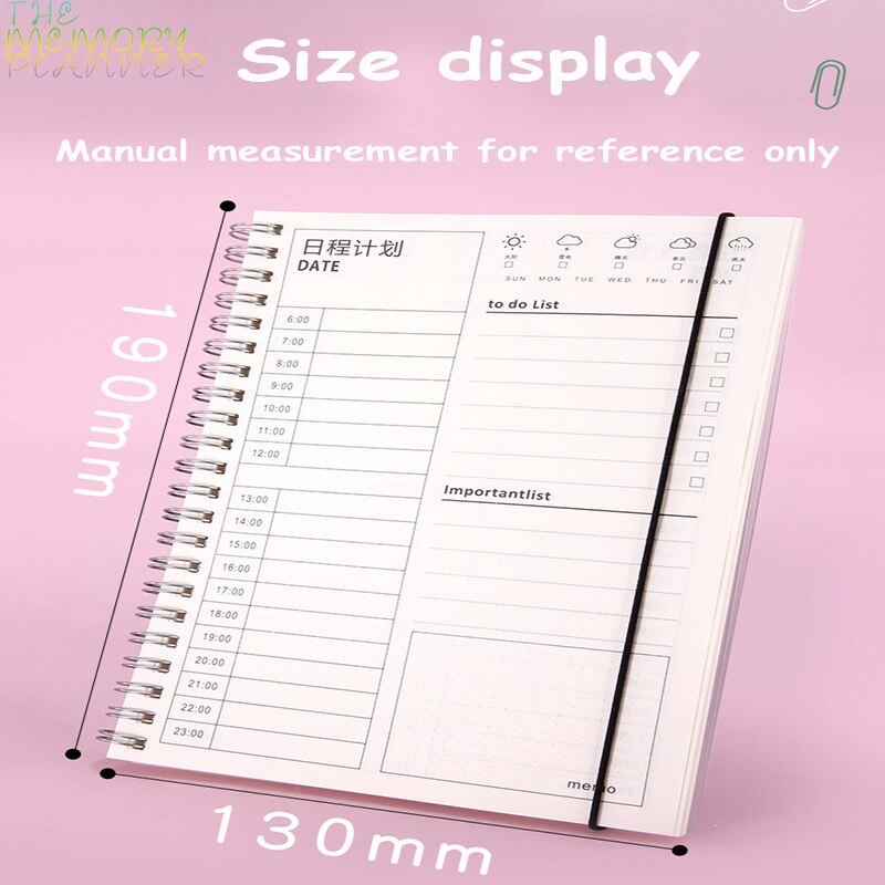 A5 Coil Schedule Planning Notebook Notebooks and Journals Planer Agenda Planner Notebooks for Students