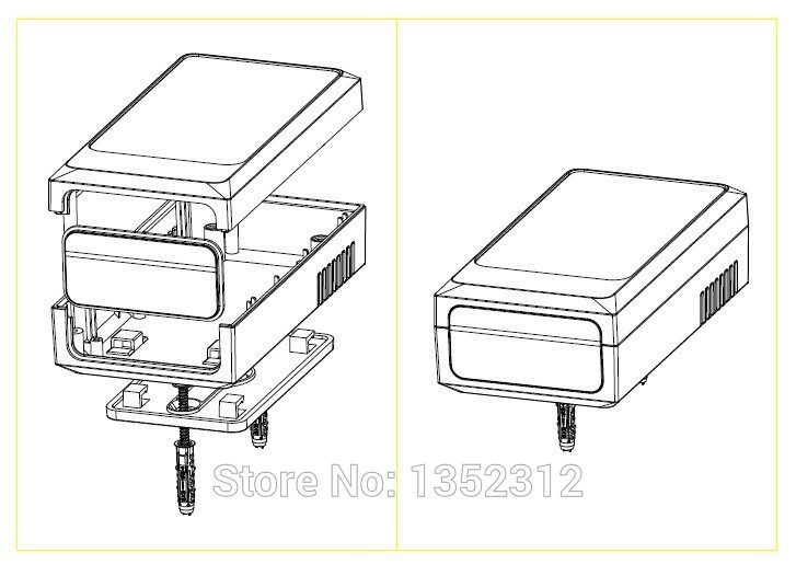 one pcs 125*67*40mm plastic enclosure wall mount electronic box housing DIY driver power junction box control box