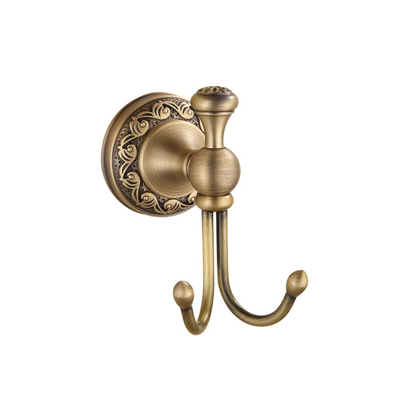 IMPEU Double Robe Hook, Jas en Handdoek Haken voor Badkamer Wall Mounted, Antiek Brons Afwerkingen: 1 Piece Hook