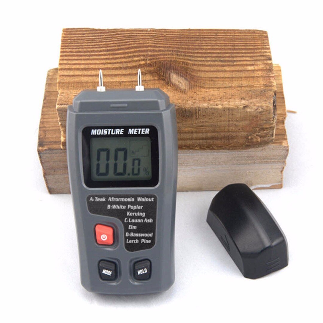 Wood Moisture Tester LCD Display 0-99.9% Digital Wood Moisture Meter Humidity Tester Timber Damp Detector Humidity Testing Tool