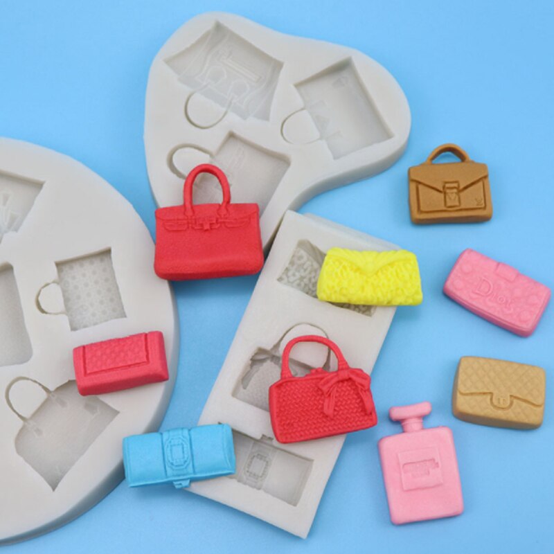 Make-up kwastentas mal fondant taart decoratie gereedschap siliconen mal suikerwerk chocolade bakgereedschap voor taarten gumpaste vorm
