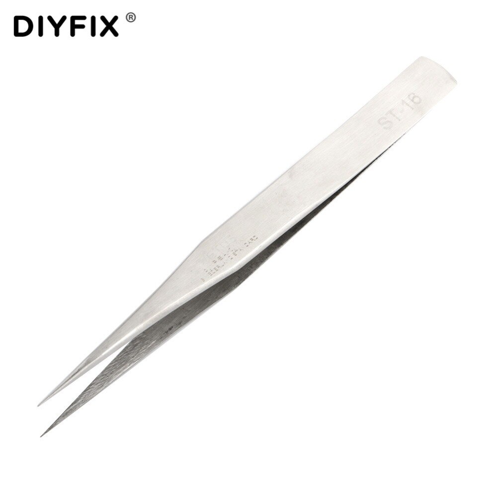 Diyfix tarkkuuselektroniset pinsetit puristustyyppi ruostumaton teräs antistaattinen juotos apu korjaus poiminta asennustyökalut