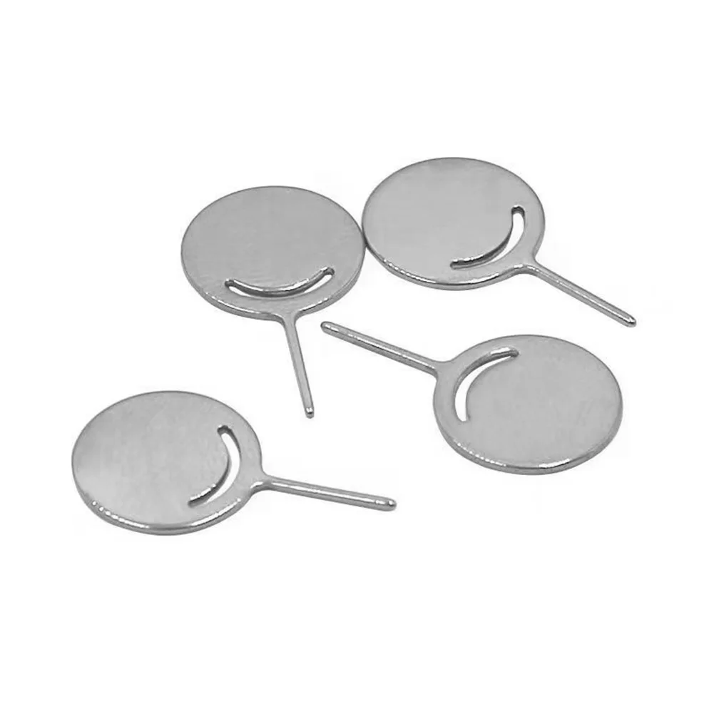 20pcs Universal Sim Card Stainless Steel Needle Tray Removal Eject Pin Key Tool Opener Ejector Mobile Phone Sim Card Remover Pin: WHITE