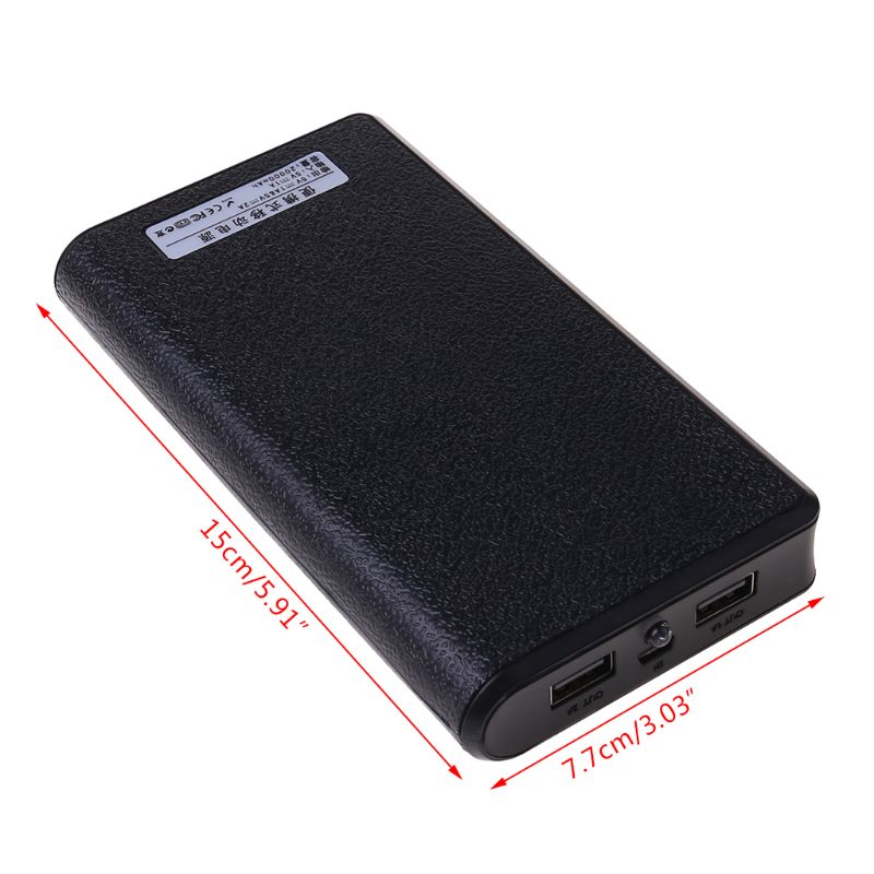Dual Usb 8X18650 Power Bank Batterij Box Mobiele Telefoon Oplader Diy Shell Case