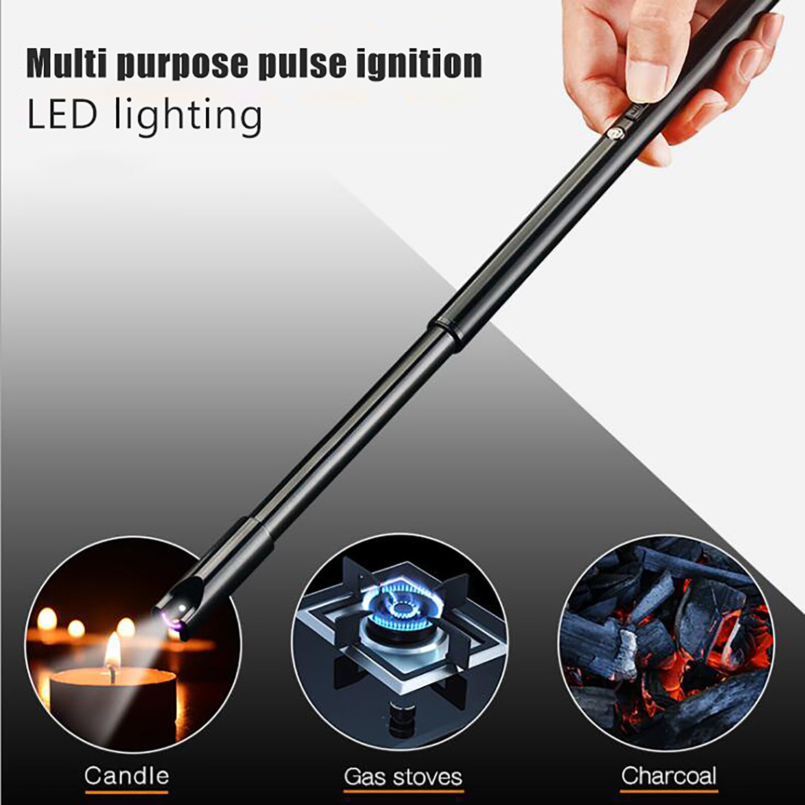 40 # Bbq Led Usb Opladen Lichter Oplaadbare Keuken Gasfornuis Kaars Aanstekers Slang Fakkel Elektrische Plasma Arc Lichter