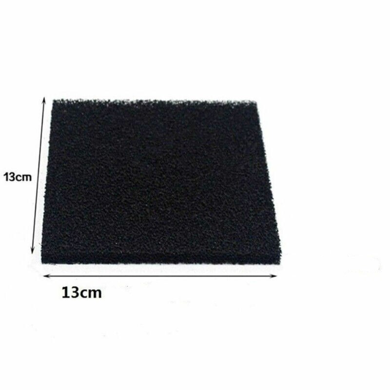 10X130X130Mm Zwart Activated Carbon Filter Katoen Schuim Spons Replancement, sed Te Absorberen Rook En Rook Purifier 5Pcs.