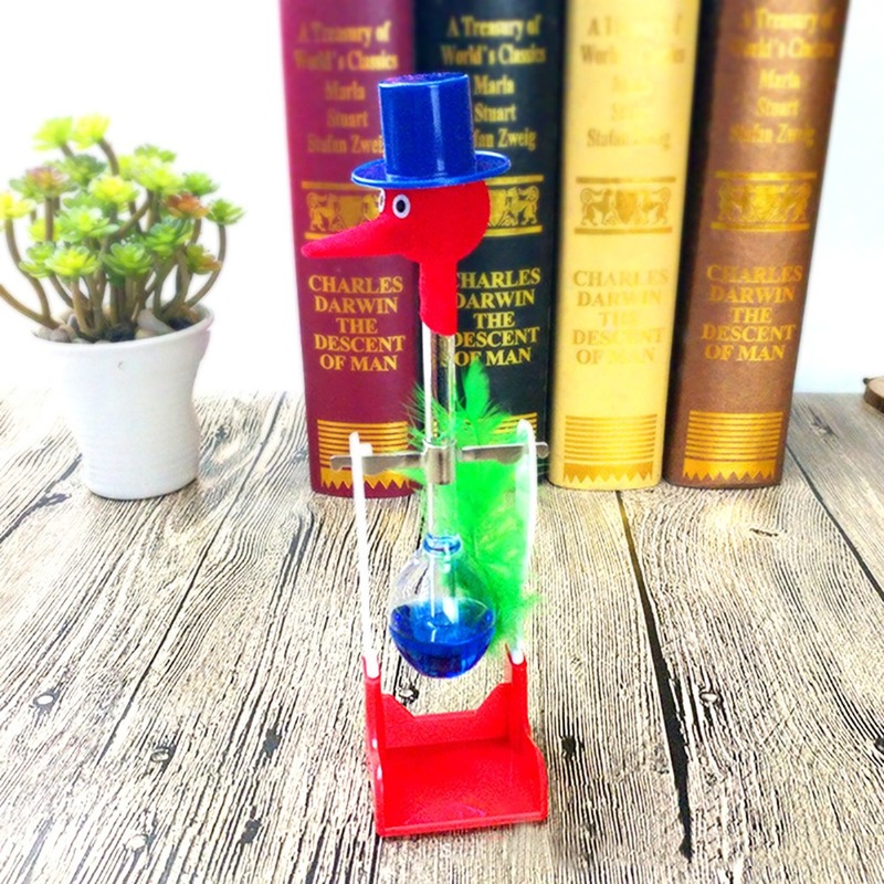Non-Stop Liquid Drinking Glass Lucky Bird Duck Bobbing Magic Prank Toy Teach Them Physics Eco-friendly and Safe