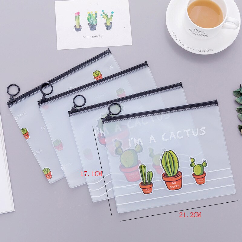 Beibaobao Cactus frais Transparent gommage sac cosmétique voyage étui de maquillage dames maquillage organisateur pochette de rangement toilette femmes