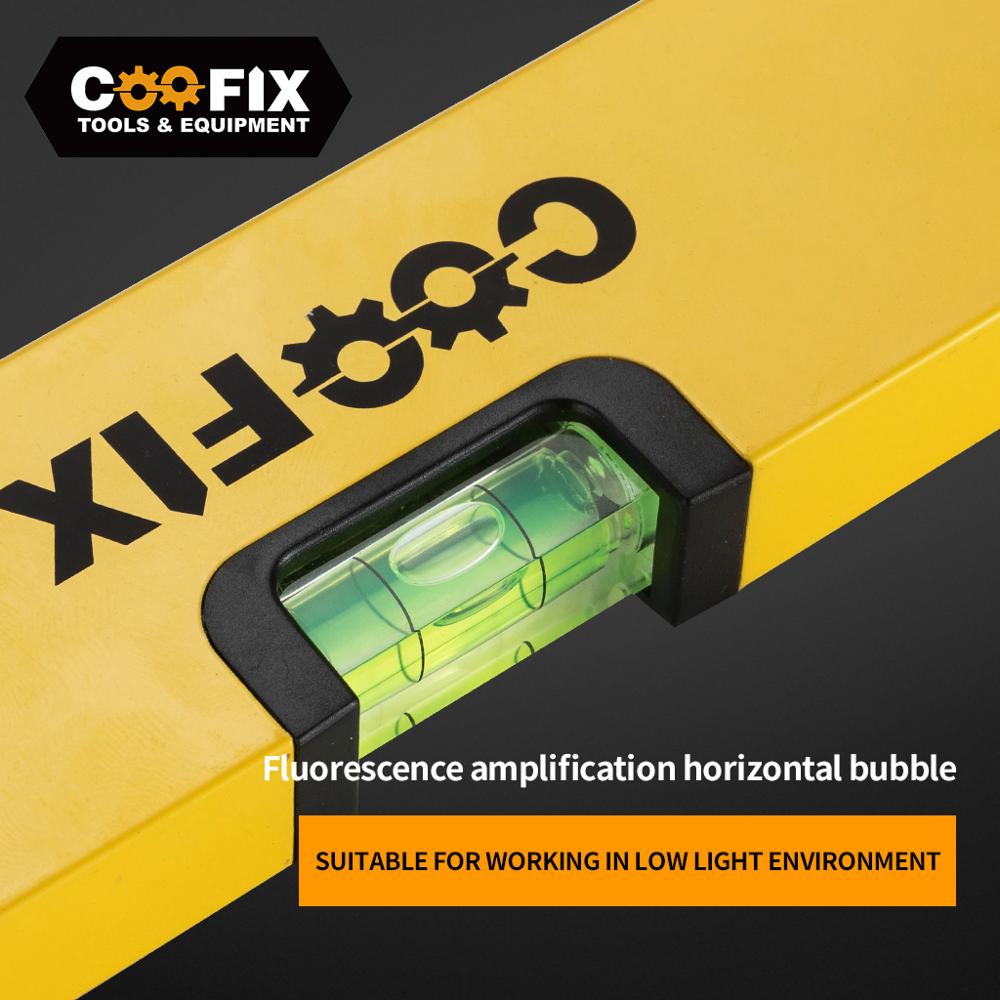 COOFIX 3 Bubble Spirit Level Bubble Ruler High Bearing Ruler Lever Bubbles Rustproof Horizontal Ruler Spirit Level Balance Ruler