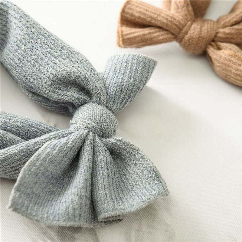 Leuke Baby Peuter Meisjes Kids Hoofdbanden Mooie Bunny Konijn Boog Knoop Tulband Hoofddeksels Headwrap Katoen Meisjes Tie Boog Haar Band