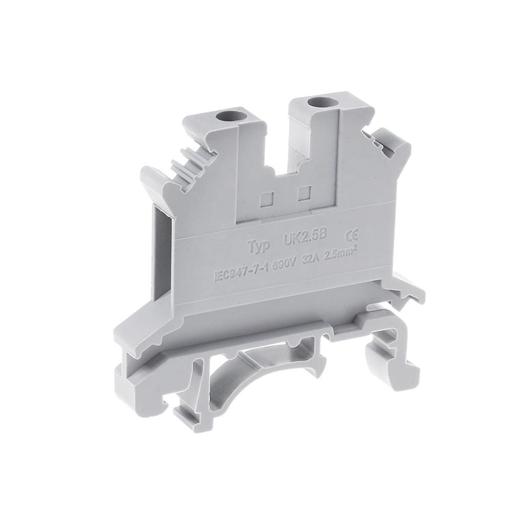 10pcs/set UK-2.5B Terminal Block Screw General Application PCB Din Rail Wiring Termianl Connector