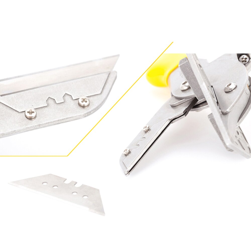 Tool Steel PVC Multi Angle Miter Cutter Hand Shear Trim Tools 45-135° with 10 Spares Blade for Plumbers Electricians Carpenters