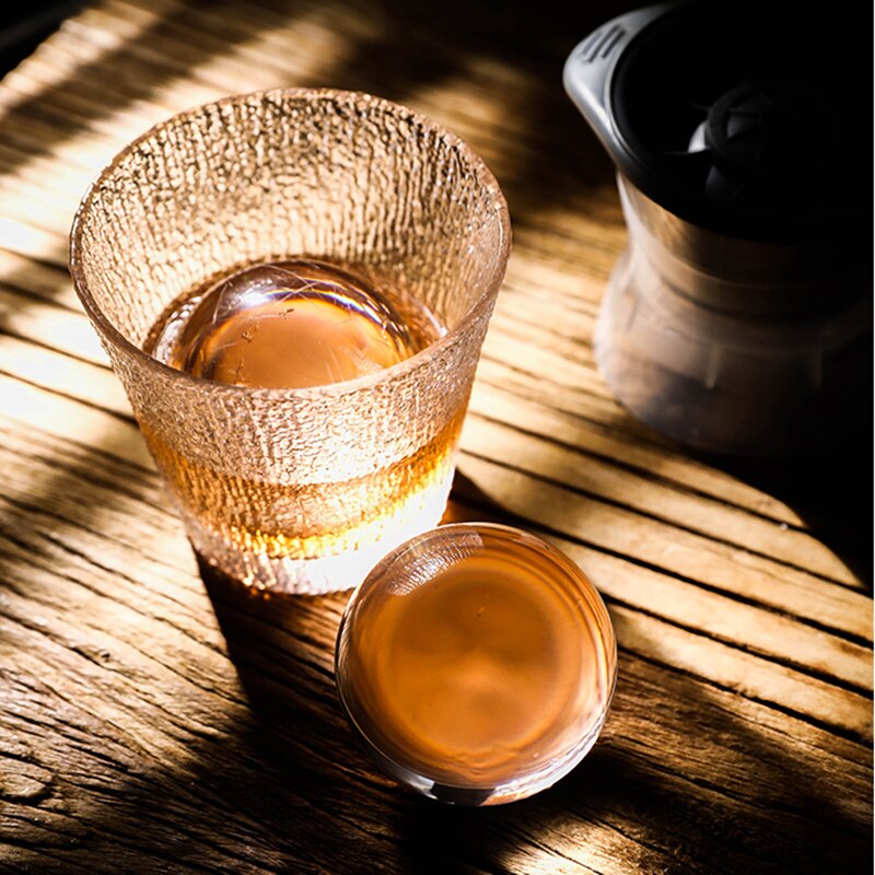 Tirador de Brandy de cristal de nieve estilo jpanés hecho a mano, martillo de tiro de whisky, rayas verticales, vaso de vino, cuenco de Sake, 2 piezas