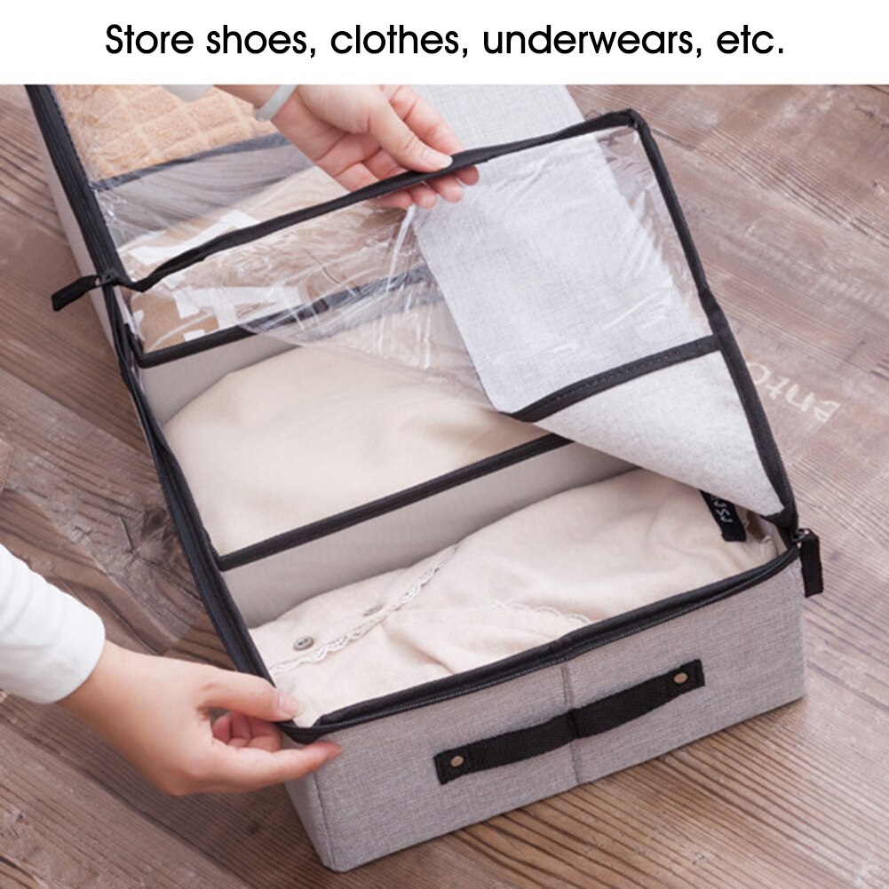 Non-Woven Family Save Space Bed Under Closet Storage Box Clothes Divider Organiser Quilt Bag Holder Organizer Fast Ship