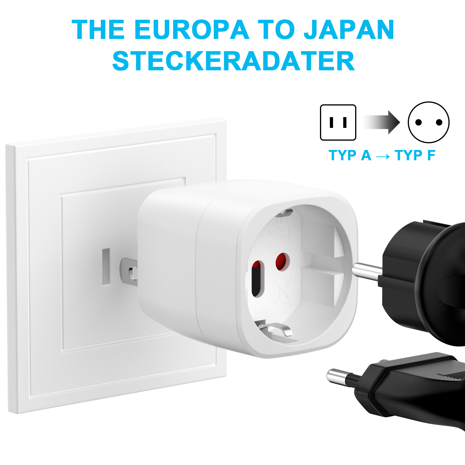 3 stks EU Naar VS Japan Canada Reisstekker Europees Italië Zwitserland Brazilië Socket Adapter USA JP Travel Adapter Power Converter
