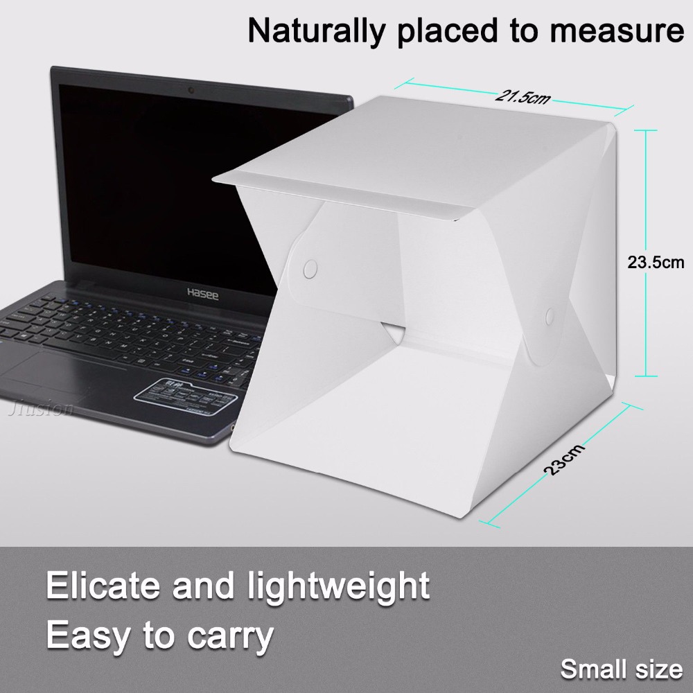 Portable Folding Lightbox Tabletop Shooting Photography Mini Studio Softbox LED Light Soft Box for DSLR Camera Photo Background