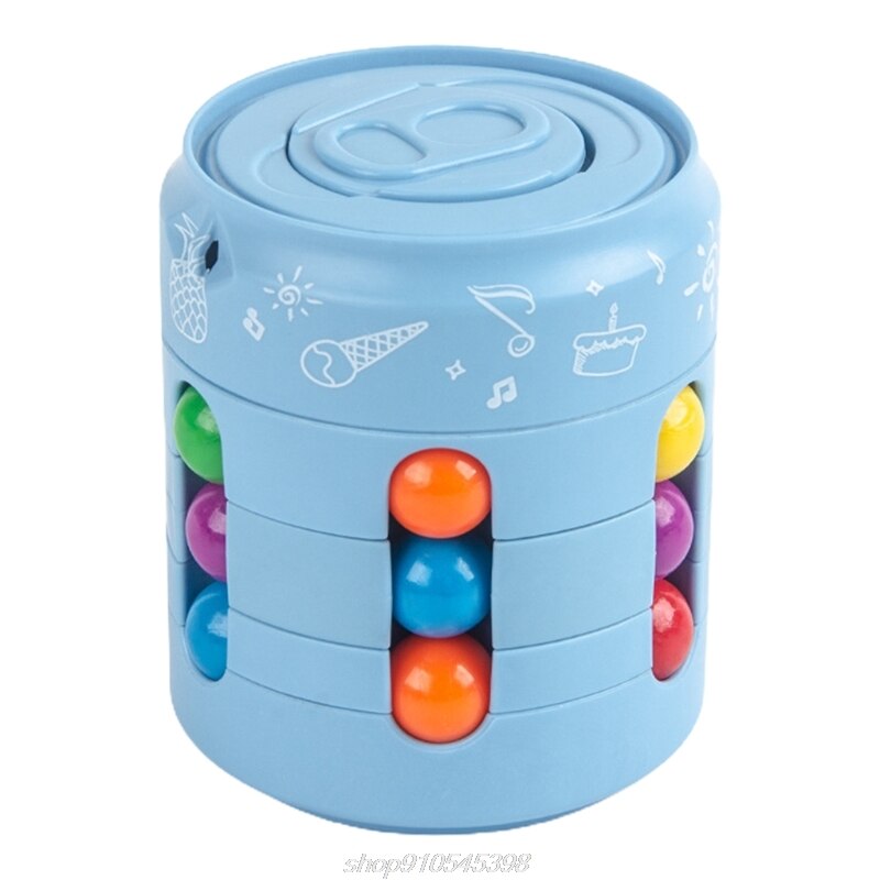 Magic Bean Roterende Speelgoed Kinderen Intelligentie Vingertop Magische Kubus Leren Speelgoed Intellectuele Game Kinderen A22 21: Blue