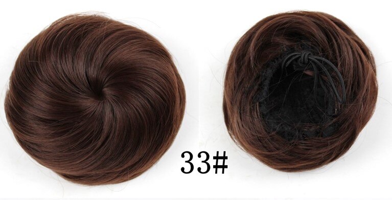 Vreugde &amp; Beauty 16 Kleur Krullend Chignon Hittebestendige Synthetische Clip In Hair Extensions Diameter 12 Cm Voor Vrouwen: #33