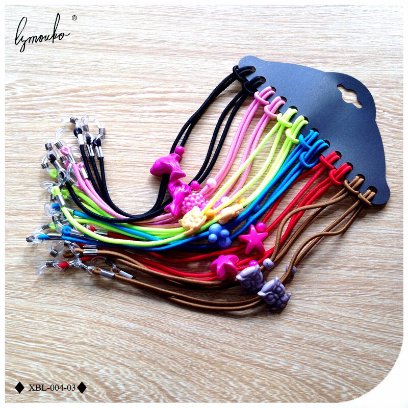 Lymouko 12 stk/lot blanding farge elastiske briller string strikk cord solbriller for barn barn briller lanyard hals tau stropp