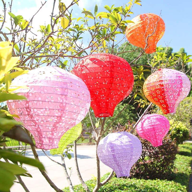 Lanterne en papier ballon à Air ajouré, lanterne arc-en-ciel, décoration, fournitures de fête d&#39;anniversaire pour enfants, décoration de mariage à domicile, 20cm