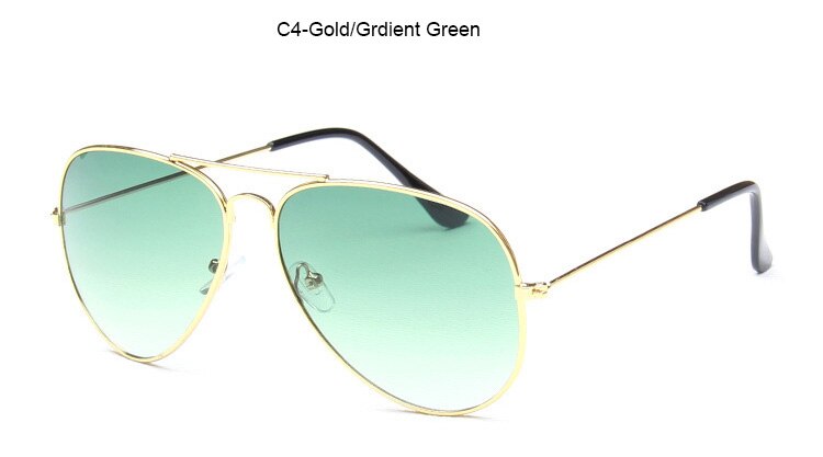 Pilot solbriller mænd vintage mærke briller sølv stel gradient blå gennemsigtige havlinser: C4