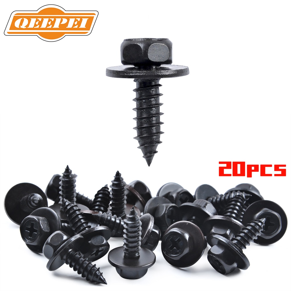 Yourkar 10 Pernos De Tornillo De Revestimiento De Guardabarros, Pernos De Tornillo De Cabeza Hexagonal 90159-60498, Retenedores De Pernos De Parachoques Para Camry, Tundra Highlander, RAV4, Tacoma