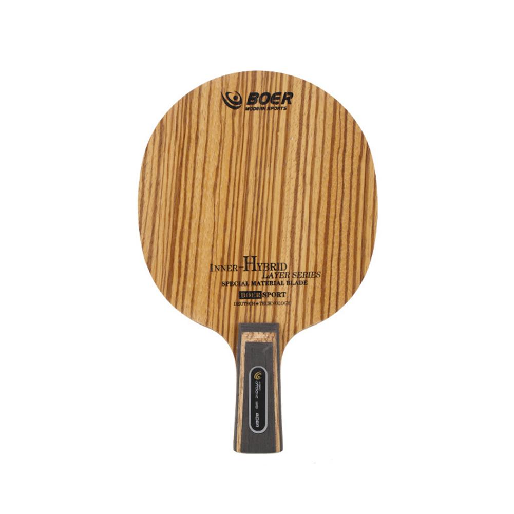 Table Tennis Bat Floor Long / Short Handle Single Shot 2 Layers Of Zebra And 5 Layers Ayuus: Short handle
