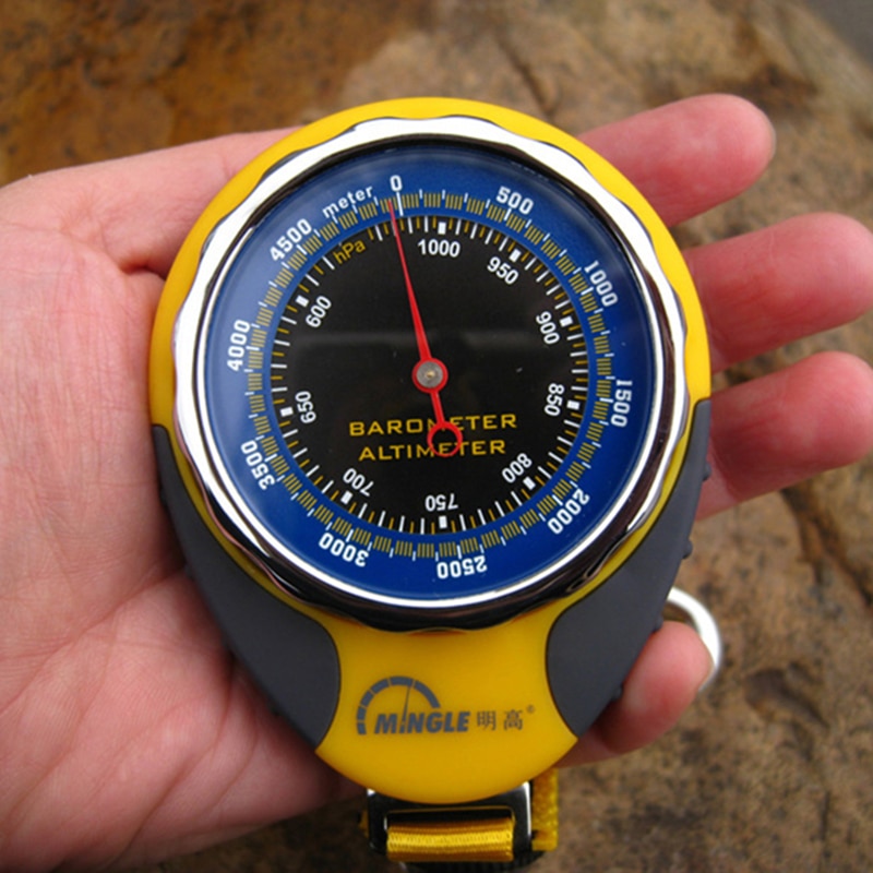 4 in 1 Altimetro Barometro Termometro Bussola con Moschettone Misuratore di Altitudine Arrampicata tutto'aperto Alpinismo trekking Accessori
