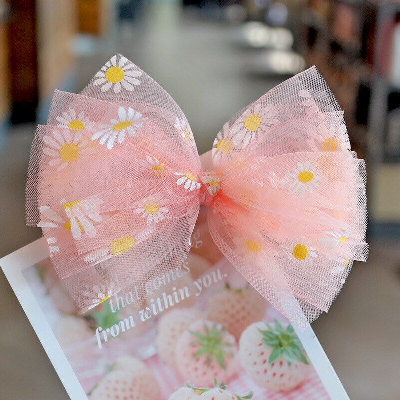 1 stück Mädchen Große Größe Gänseblümchen Blick Gittergewebe Haar Clip Nette Baby Haarnadel Mädchen Prinzessin Haar Haarspange BöGen Zubehör: Wassermelone verrotten