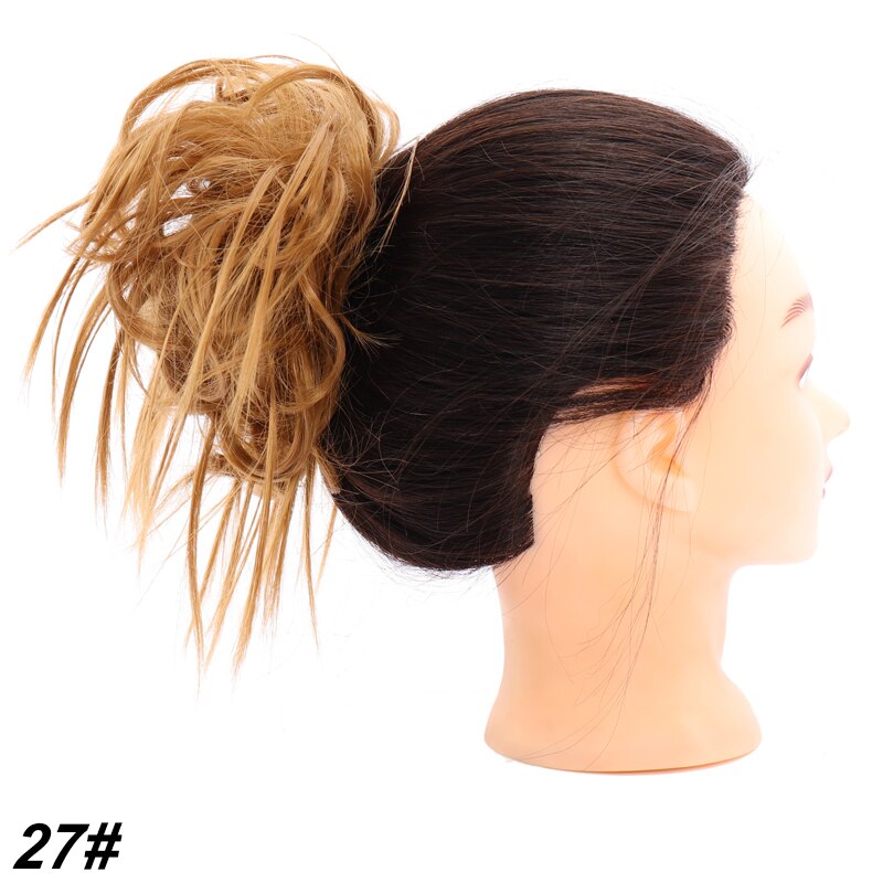 XUANGUANG-Chignon à Donut synthétique élastique | Chignon de coiffure Scrunchie décoiffé, chignon de coiffure de neuf couleurs pour choots: 27