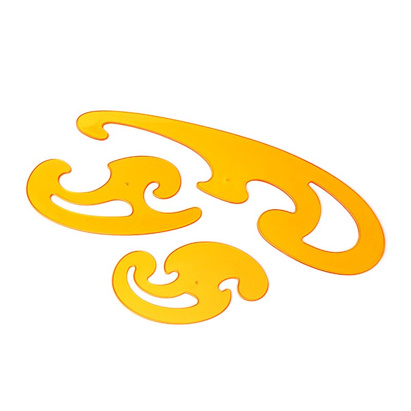 3Pcs Curve Template Drawing Painting Drafting Stencil Sewing Craft Ruler