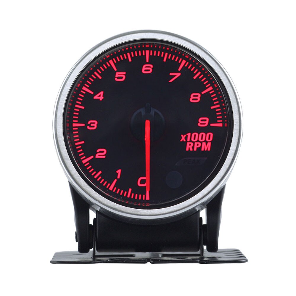 52MM Tachometer 0-9000 RPM 7 Color Backlight Tachometer Meter Smoke Lens Stepper Motor 12V 2 Inch Racing Meter: Default Title