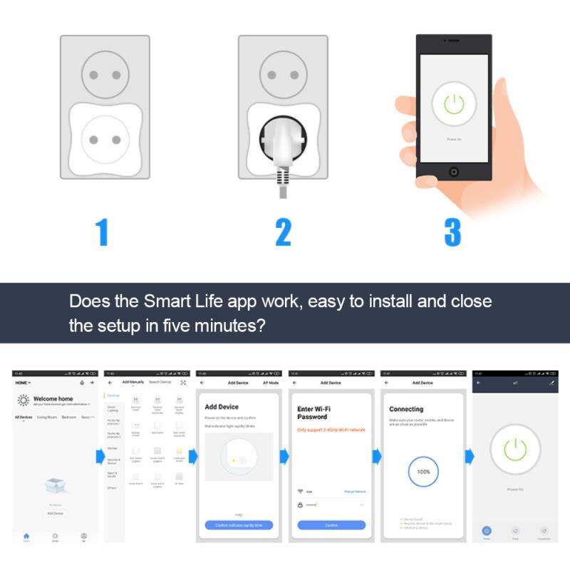 Europäische smart sockel wifi handy APP schalter timing stecker voice control buchse/tuya smart Einfach zu bedienen leichte durable