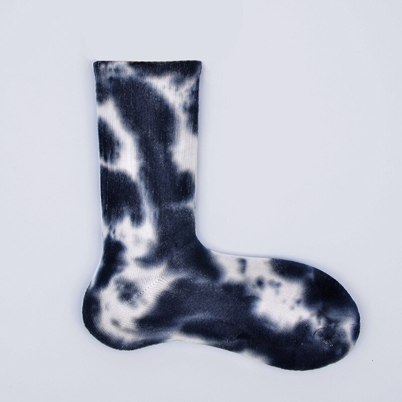 Unisex skarpety sportowe Tie Dye koszykówka skarpety piłkarskie oddychająca Streetwear Hip Hop deskorolka Casual skarpety skarpety rowerowe bawełna: Color10
