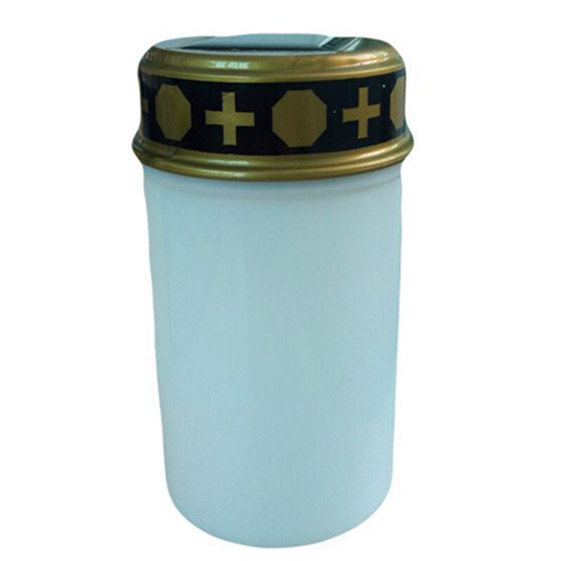 LED Grave Light Candle - Battery Operated 90-Day Flameless Memorial Light White