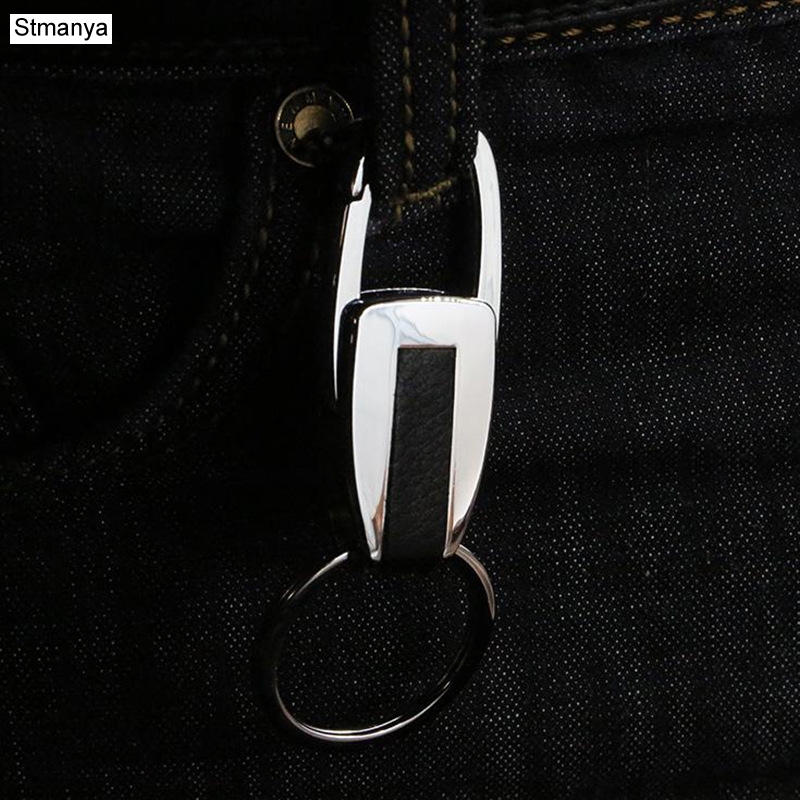 Mannen Zilveren Kleur Sleutelhanger Mode Dubbele Ring Aparte Uw Huis En Kantoor Sleutels Vrouwen Charme Auto Sleutelhanger beste Cadeau