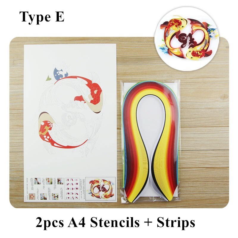 Quilling Paper Art A4 Template Paper Filigree Pattern Quilling Paper Stencils Origami Template Wall Art Filigree Paper Art: Type E