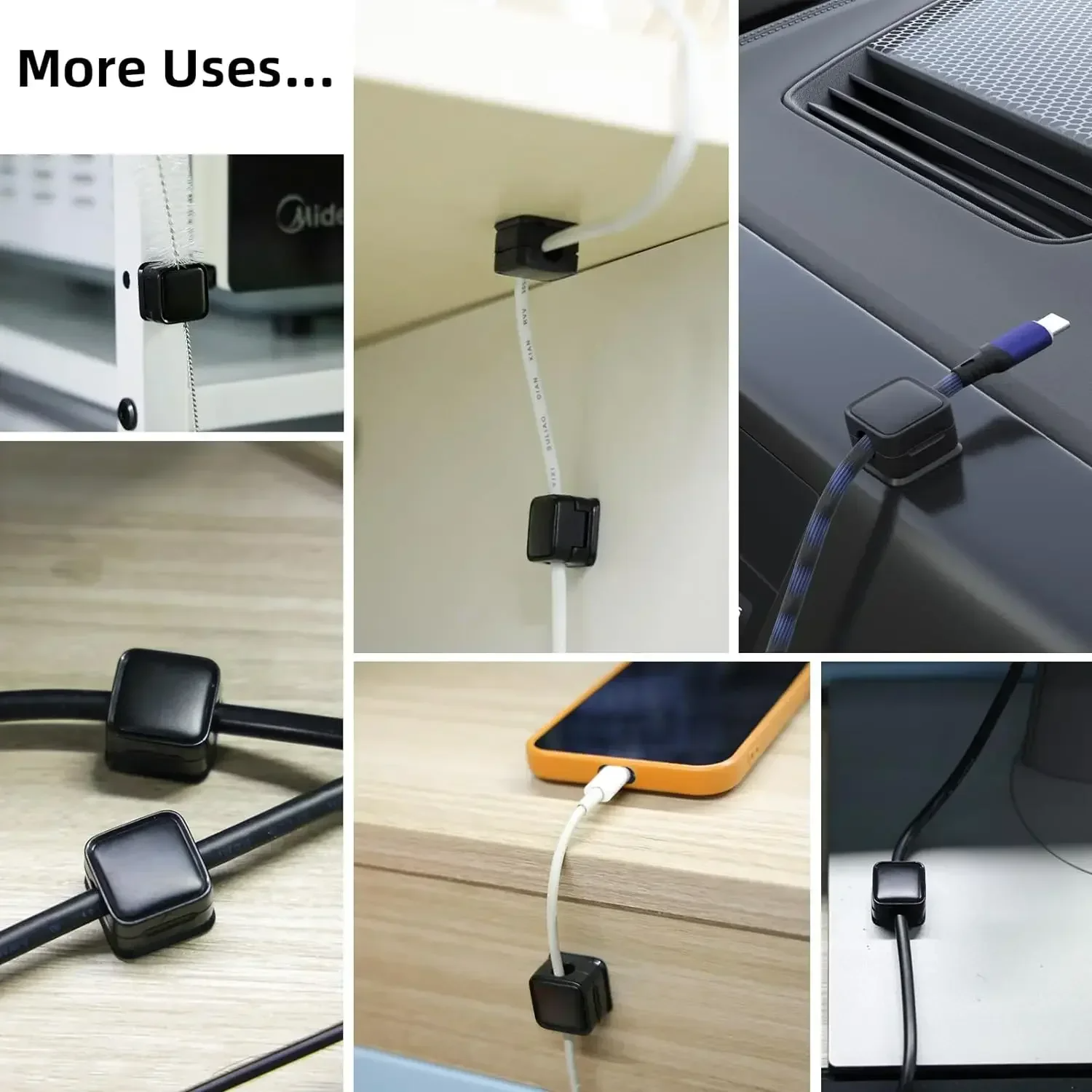 Magnetische Kabel Clips Kabel Glad Verstelbare Snoer Houder Onder Bureau Kabel Management Draad Keeper Organizer Houder