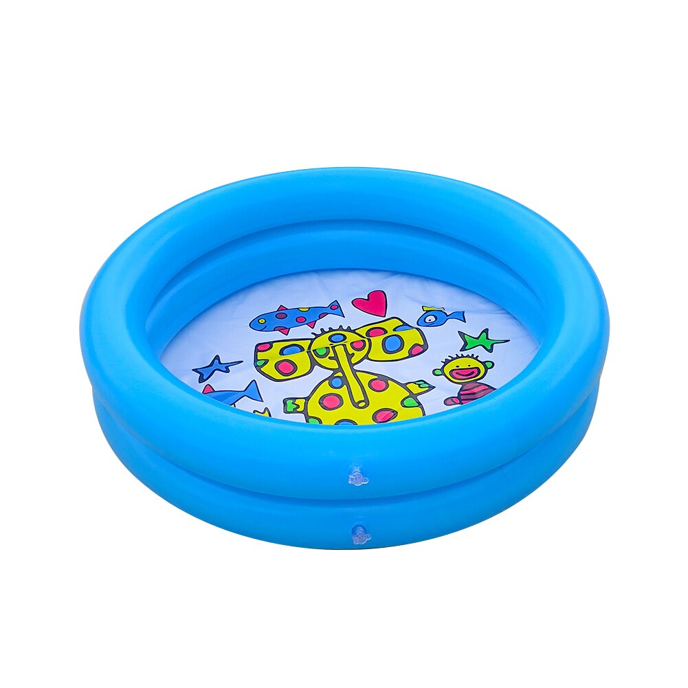 Indendørs udendørs legetøj padle badekar bærbar oppustelig baby swimmingpool have vandspil dyr trykt legecenter rund: Blå