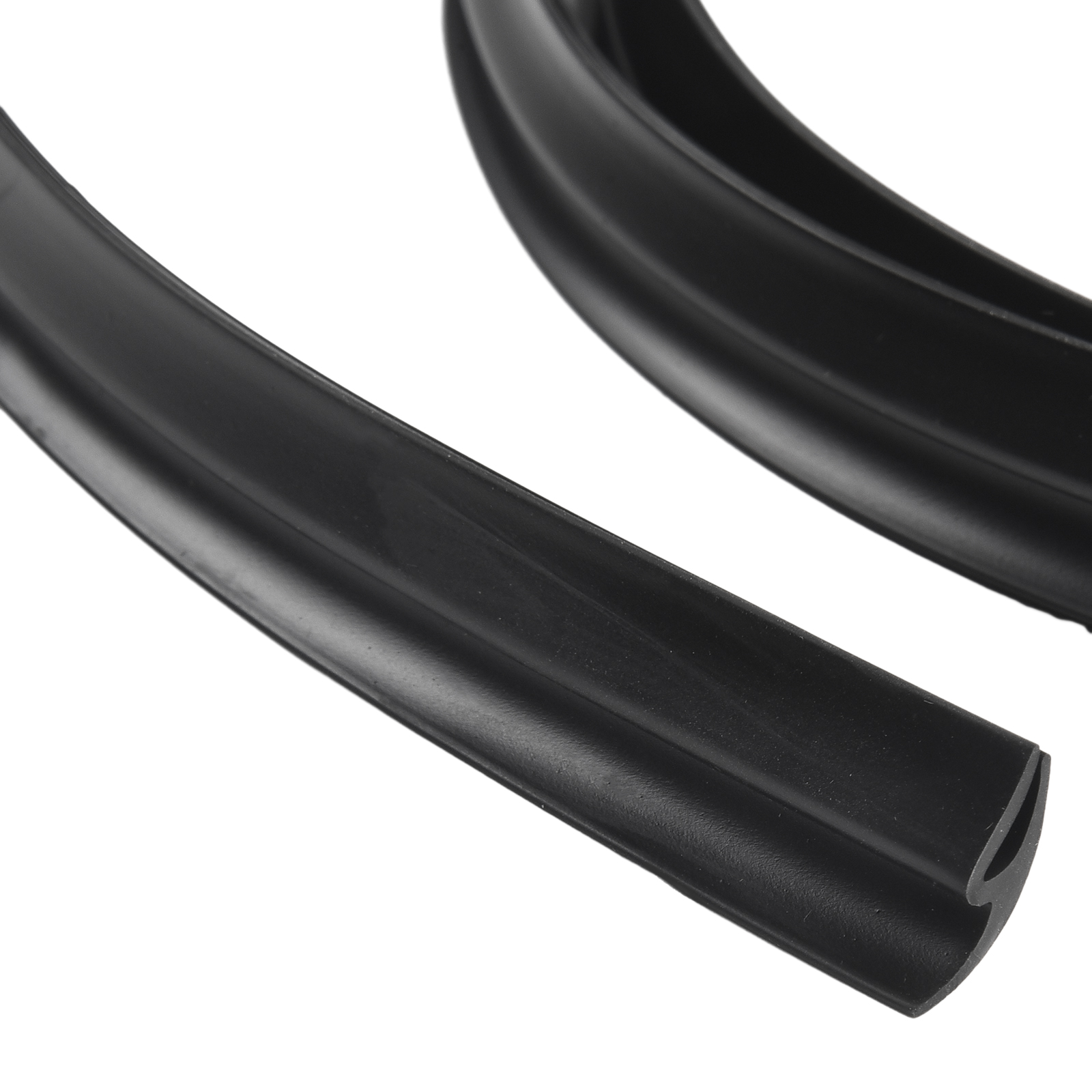 Black Seal Strip Trim para carro, pára-brisa dianteiro, teto solar, Weatherstrip, borracha, borda da janela triangular, 2m